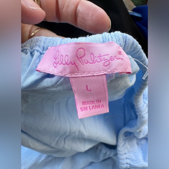 Lilly Pulitzer blue Delaney tunic dress with gold embroidered seashells - Picture 11 of 17